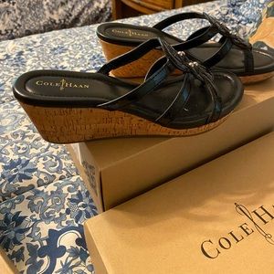 Cole Haan black slides